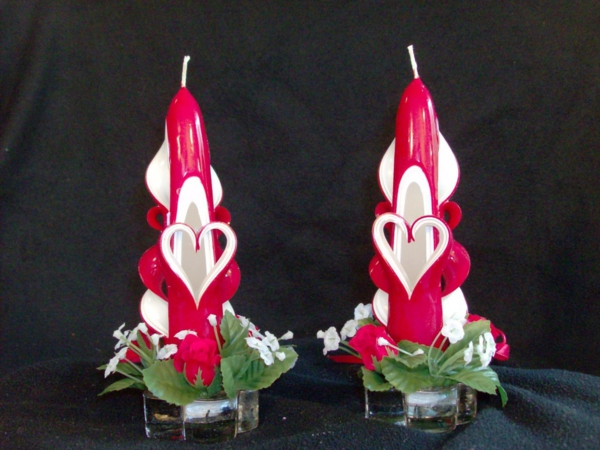 Bougies sculptées bricolage pour la Saint-Valentin