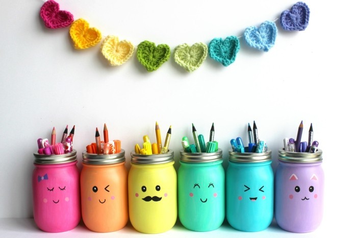 DIY ιδέες βάζα μολύβια κατάστημα χρωματιστό αστείο