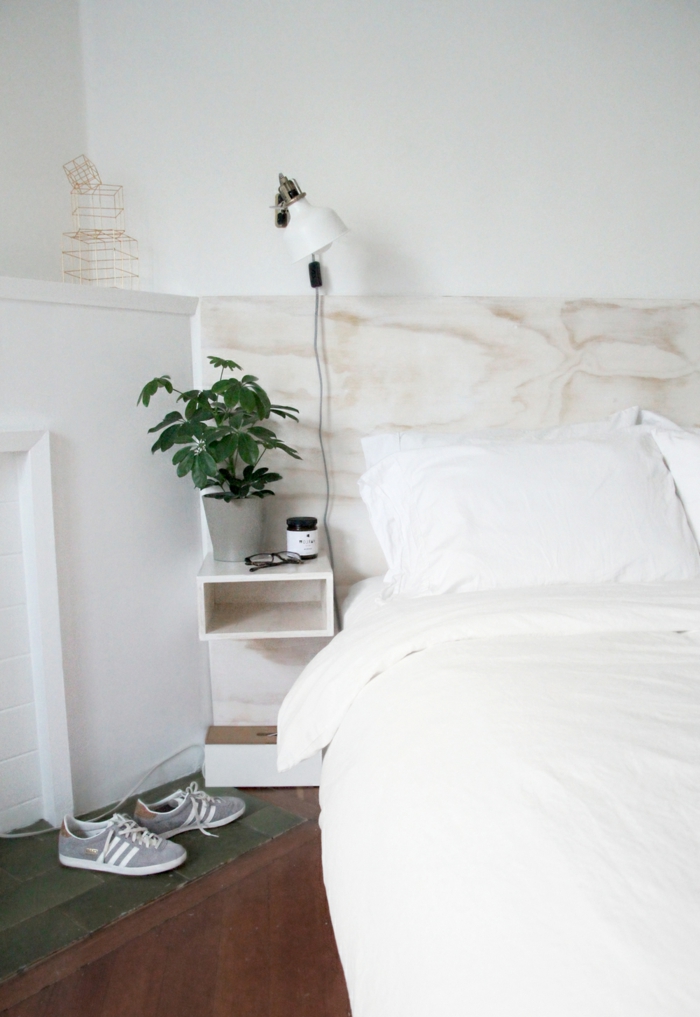 Diy ideer soveværelse seng hovedgærde sengebord