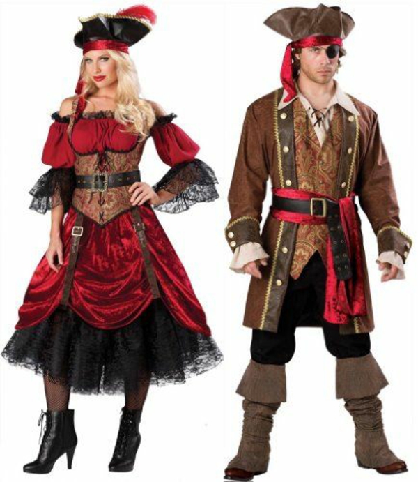 Diy clothes halloween pirate couple