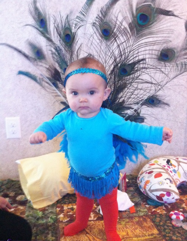 Ropa de bricolaje disfraces de carnaval bebé pavo real