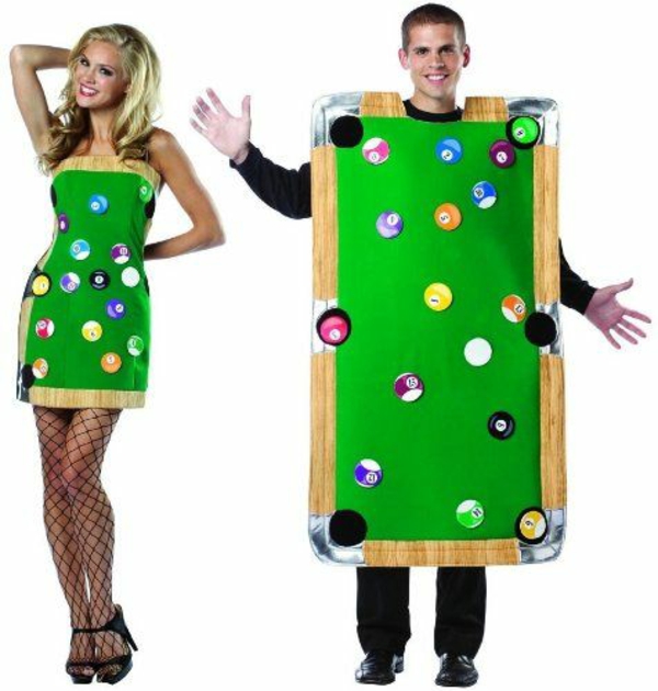 DIY clothes carnival costumes pool table and dress cool