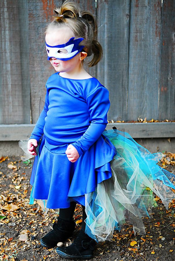 DIY vaatteet karnevaali puvut sininen riikinkukko