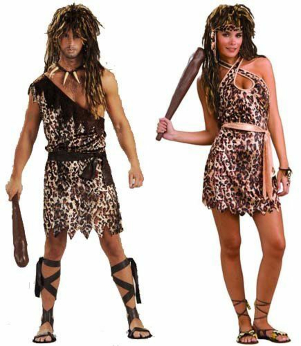 DIY oblečení karnevalové kostýmy caveman cool