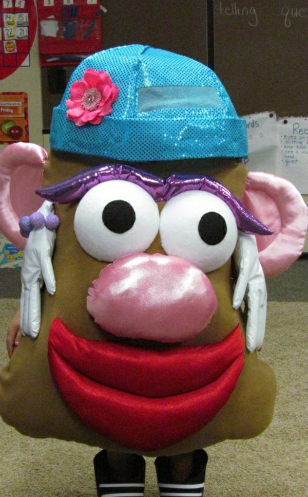 DIY oblečení karnevalové kostýmy bramborová hlava