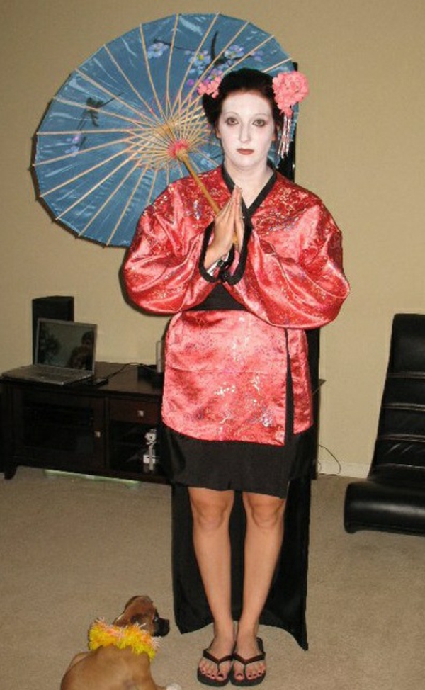 diy karnevalové kostýmy domácí kostýmy gejša