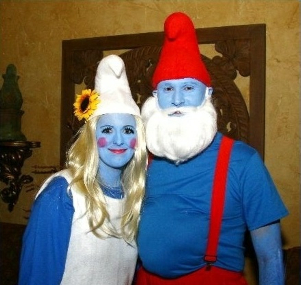 DIY clothes carnival costumes smurf family