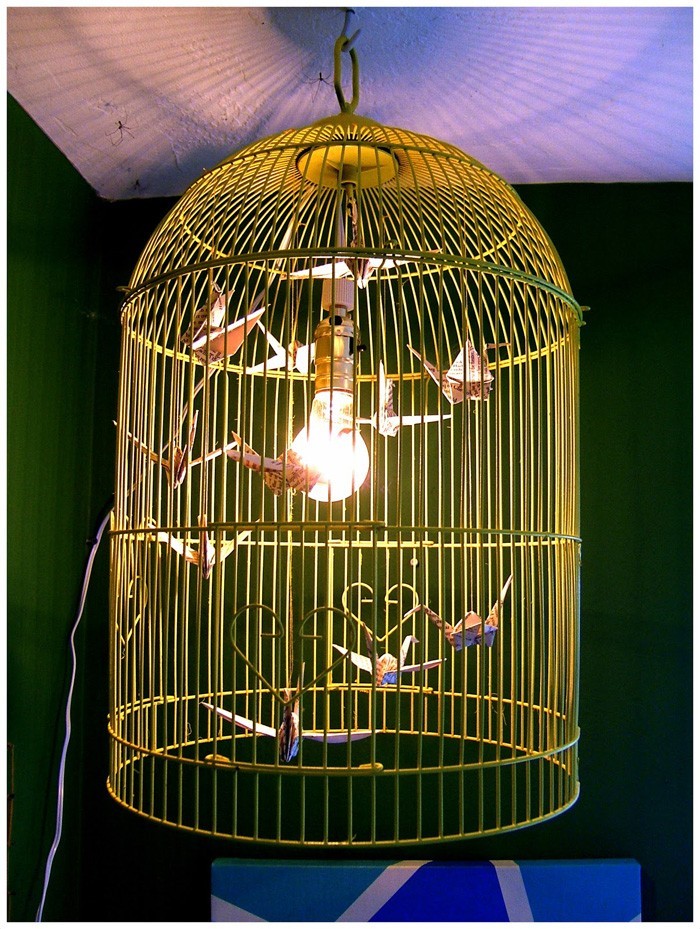 bricolage abat-jour idées de recyclage design créatif papierlampignon birdcage