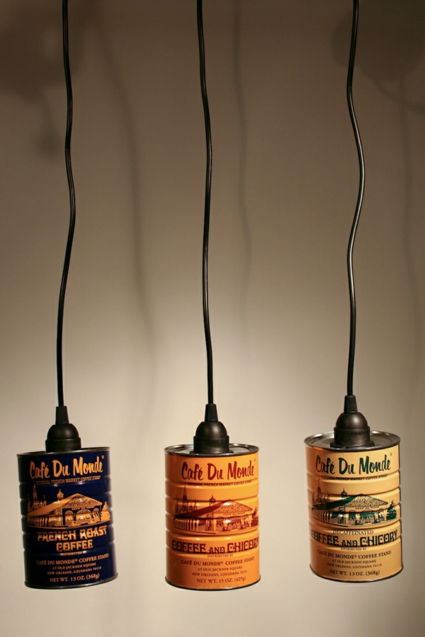 Žibintai stalinės lemputės skardinės metalo DIY šviestuvai