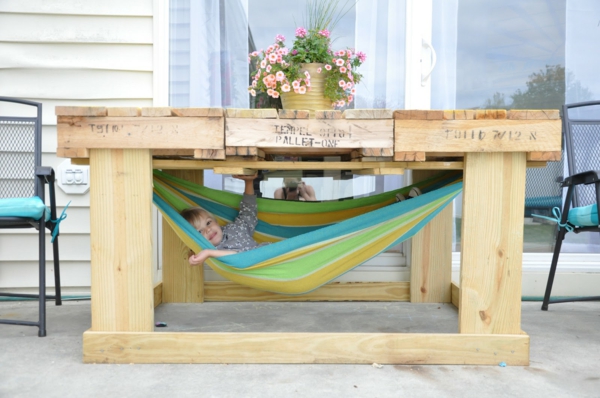 DIY furniture dining table garden table hammock