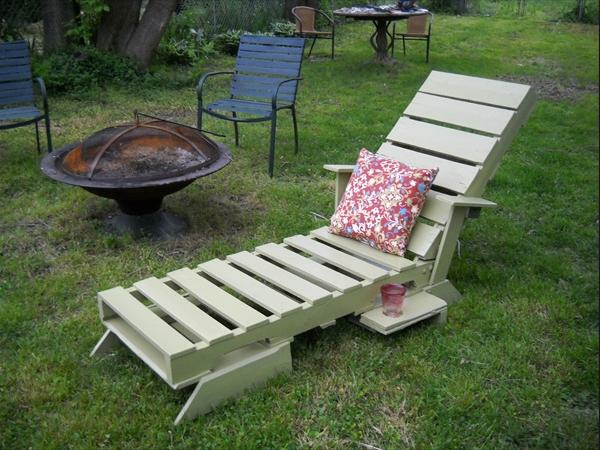 DIY家具托盘花园家具躺椅让你自己