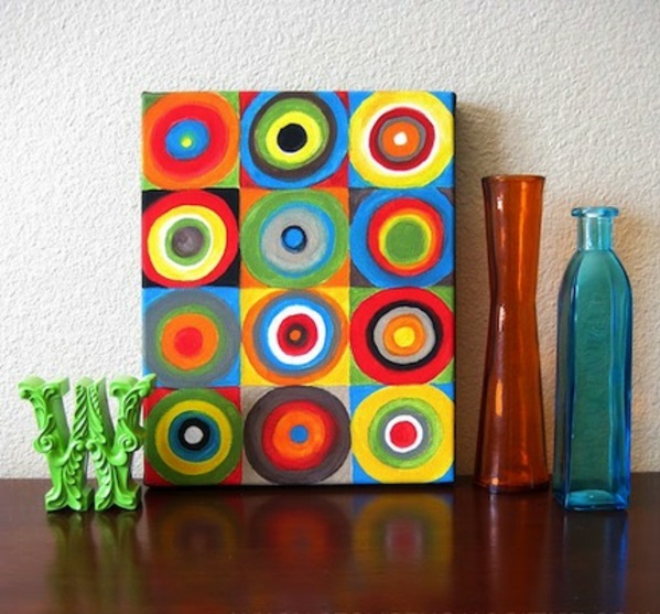 diy moderne canvasafbeeldingen kleurrijke cirkels
