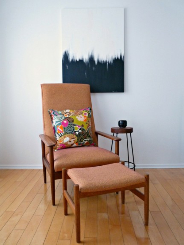 DIY moderne canvas prints leren stoel