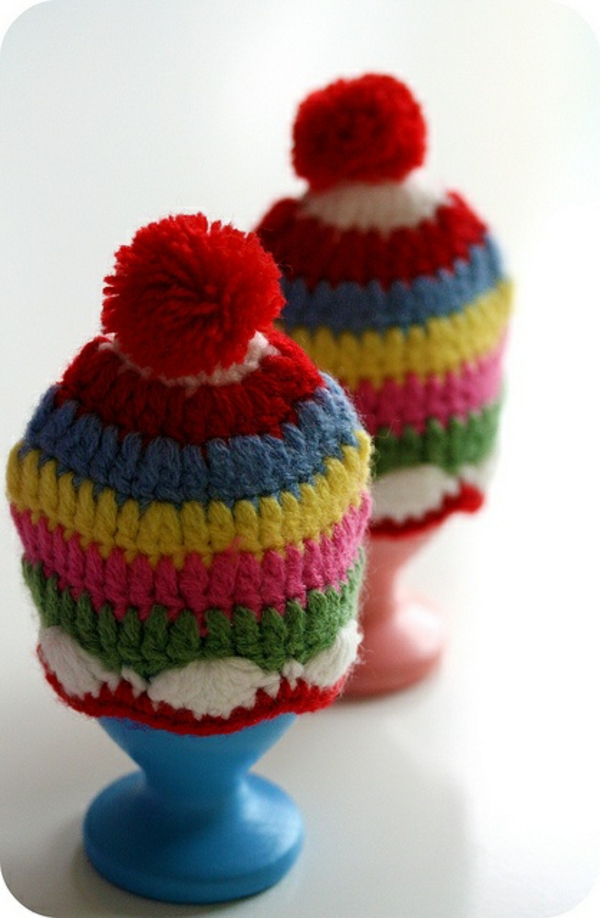 project egg warmer sew winter hat pompom