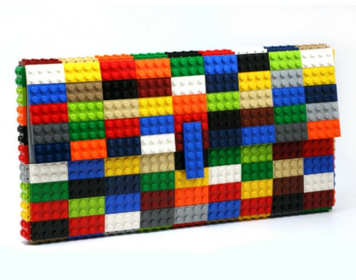 مشاريع DIY ليغو الأحجار مصمم حقيبة يد ملونة