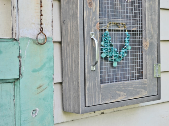 DIY smykker kabinet opbygge dine egne smykker stå håndværk ideer