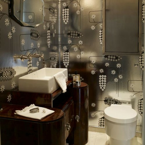 idées de conception de salle de bain sombre noble armoire moderne décor