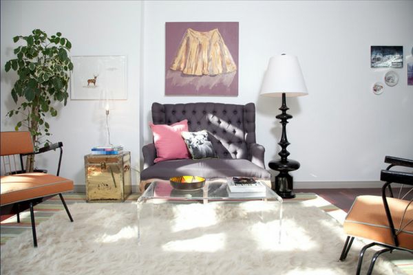 gennemsigtigt sofabord lavet af indretningsartikler til akryl stue