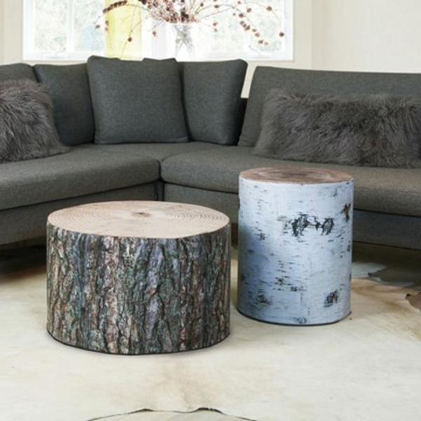 עץ טבעי רהיטים בצד שולחנות עץ