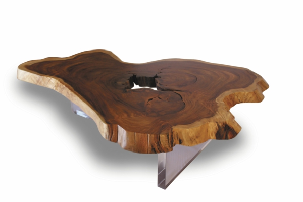 natural wood furniture coffee table log stem