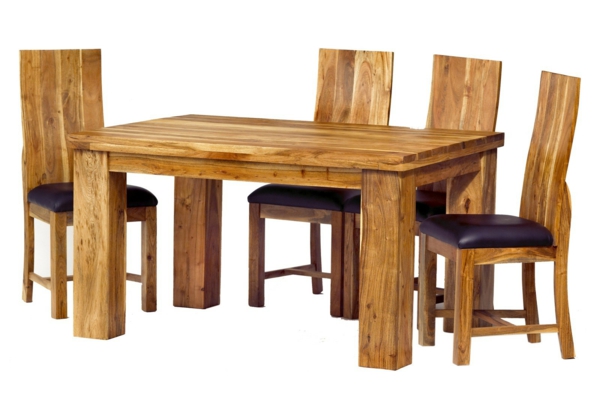 meubles en bois véritable table à manger chaises