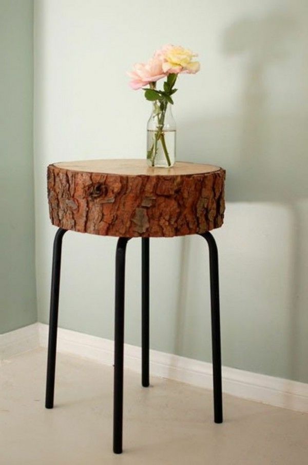 meubles en bois naturel haute tige d'arbre
