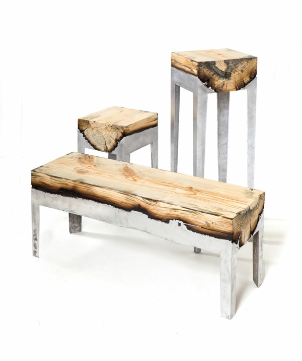 мебели от естествено дърво естествен дървен метал