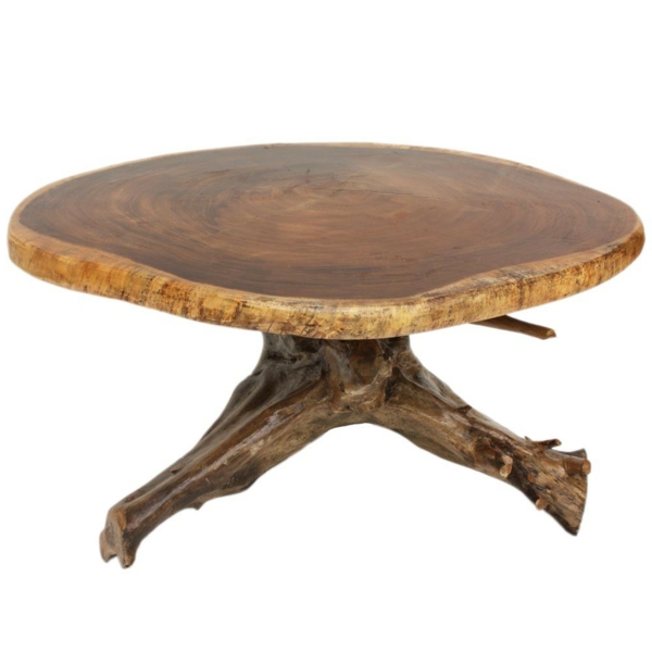real wood furniture round dining table