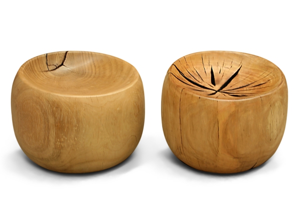 natural wood furniture two stools