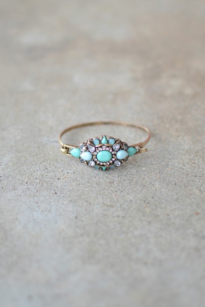 gema turquesa joyas mujeres anillo