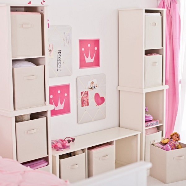ideas simples de almacenamiento princesas rosa con cajas vilen