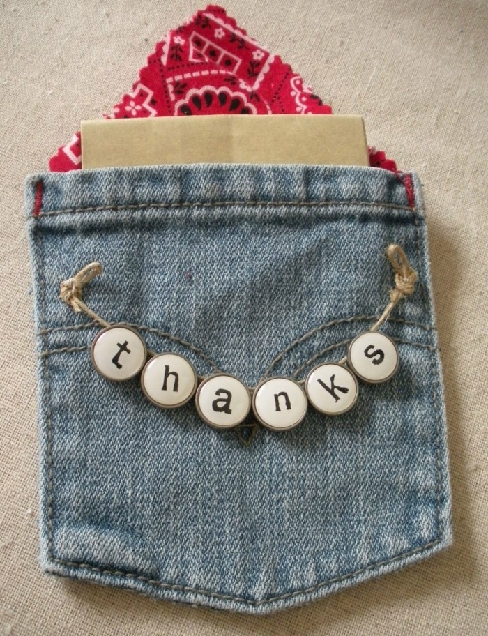 idées d'artisanat simples vieux jeans sac petit sac créatif