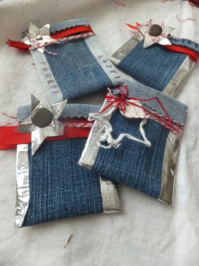 idées d'artisanat simples vieux jeans sacs petits sacs