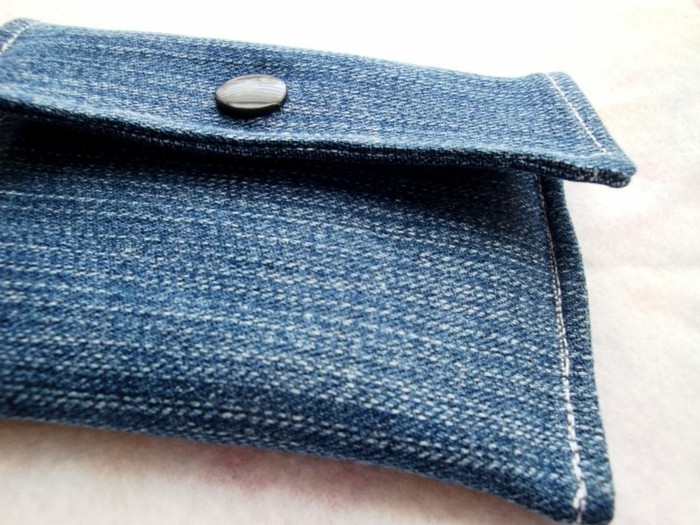 simples carteras artesanales jeans viejos