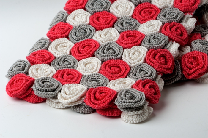 crochet simple manta ganchillo flores de colores