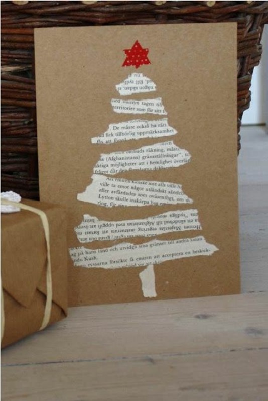 圣诞贺卡工艺纸圣诞树