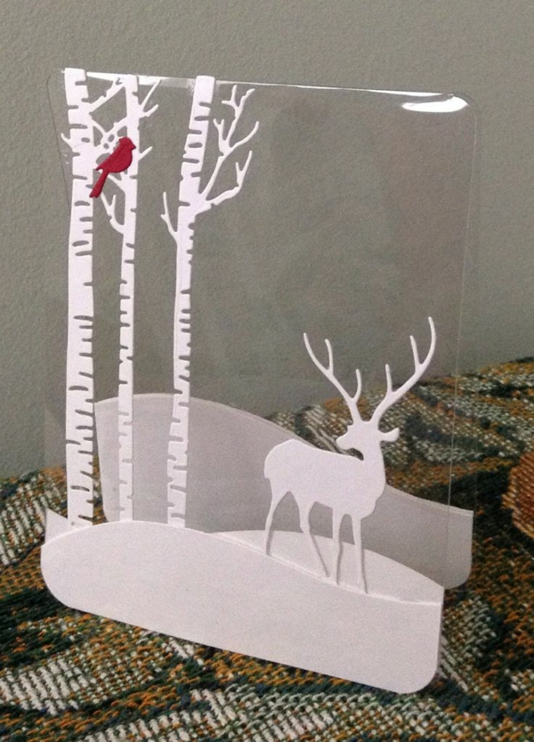 简单的圣诞贺卡使塑料透明