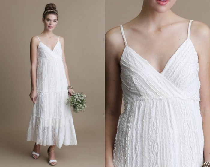 فستان زفاف بسيط بوهو شيك الاسلوب