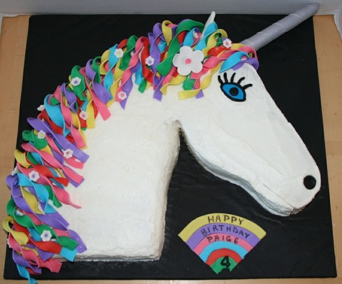 unicorn πίτες παιδιά ιδέες γενεθλίων fondant κέικ κρέμας