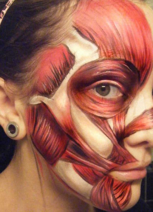 ideas de maquillaje de Halloween en rojo