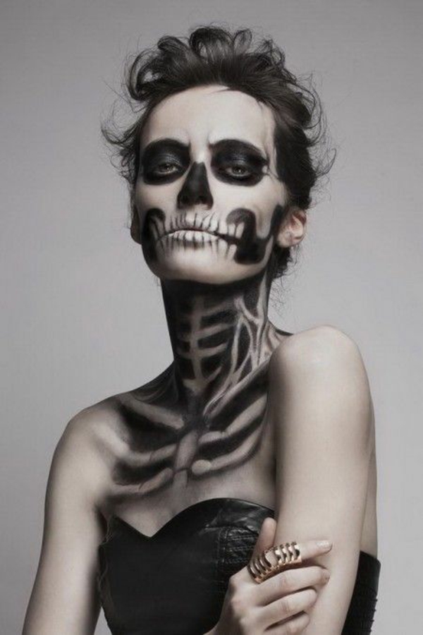 único esqueleto de consejos de maquillaje de halloween