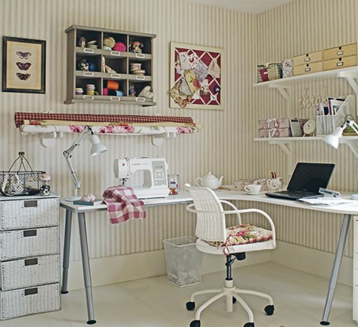 室内设计理念家庭想法DIY想法卧室时尚颜色缝纫机orga8