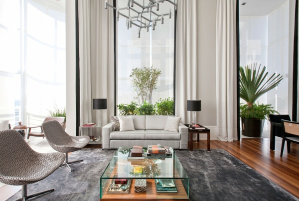 mobiliario ideas muebles cortinas modernas sala de estar