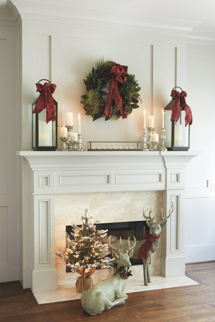 living room fashion fireplace lights decor christmas