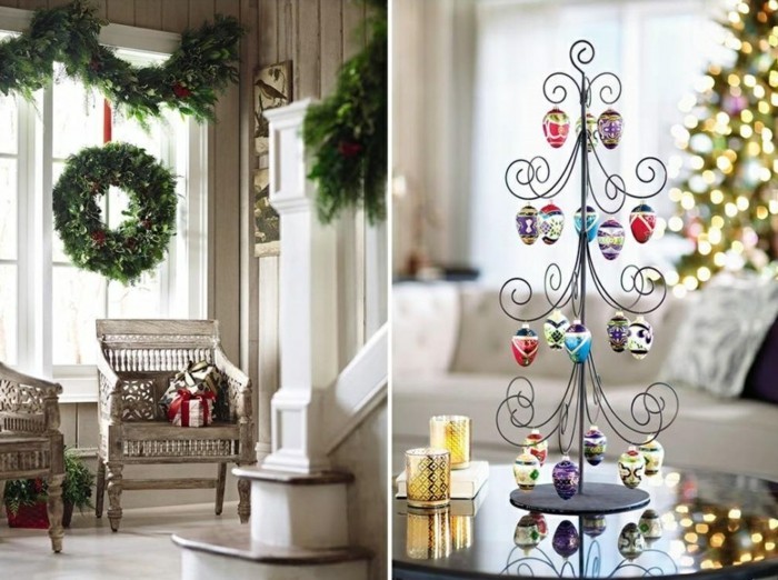 living room decorate christmas deco wreath garland decoration