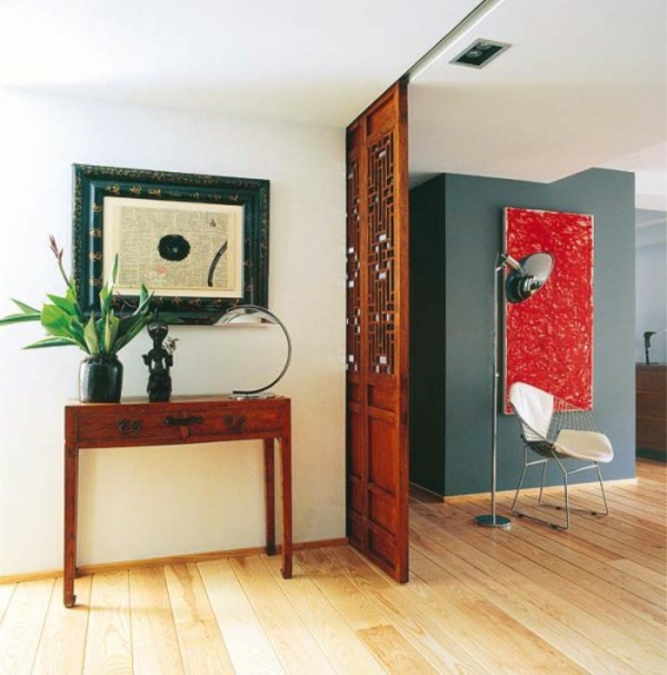 Idei de decorare eclectică culorile ușilor glisante