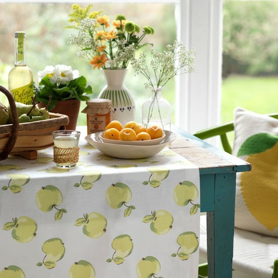 الطعام، الغطاء للطاولة، التفاحة، إقتدى، زهرية زهرية، النافذة