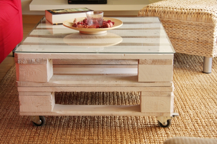 europalette ξύλινες παλέτες DIY έπιπλα τραπεζάκι καφέ κατασκευάσει τον εαυτό σας