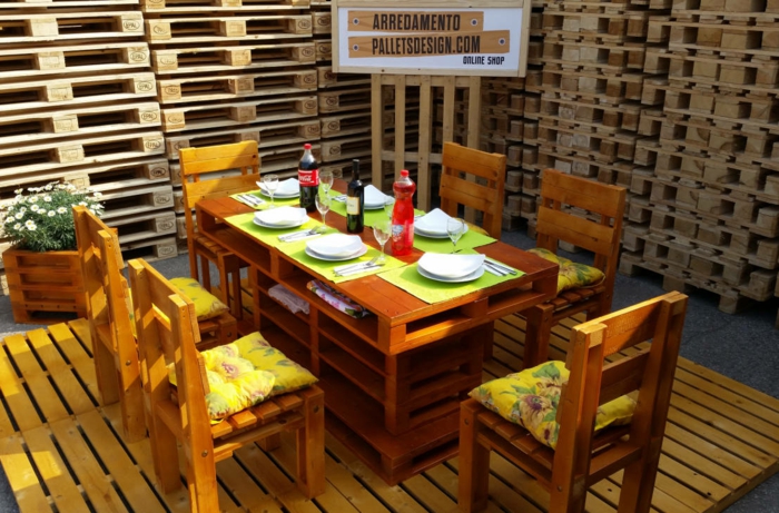 europalette dřevěné palety zahradní nábytek jídelní stoly stavět sebou