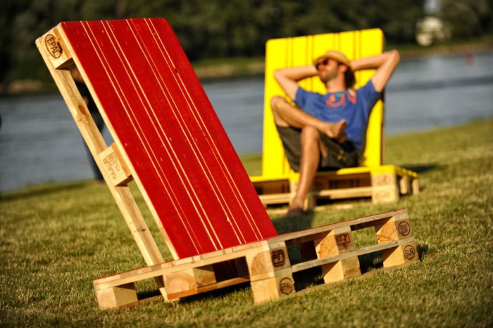 ξύλινες παλέτες DIY ιδέες ξαπλώστρες